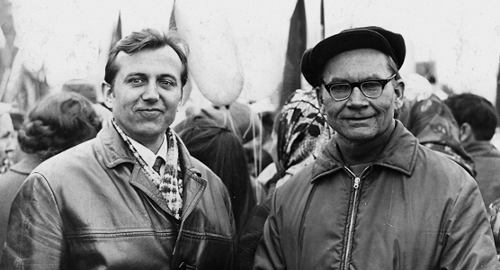 Профессор Gert Otto Naue и академик Н. Н. Яненко. 1 мая 1971 г.